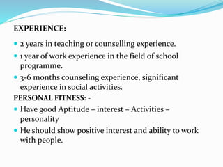 Role And Prepration Of Counsellor