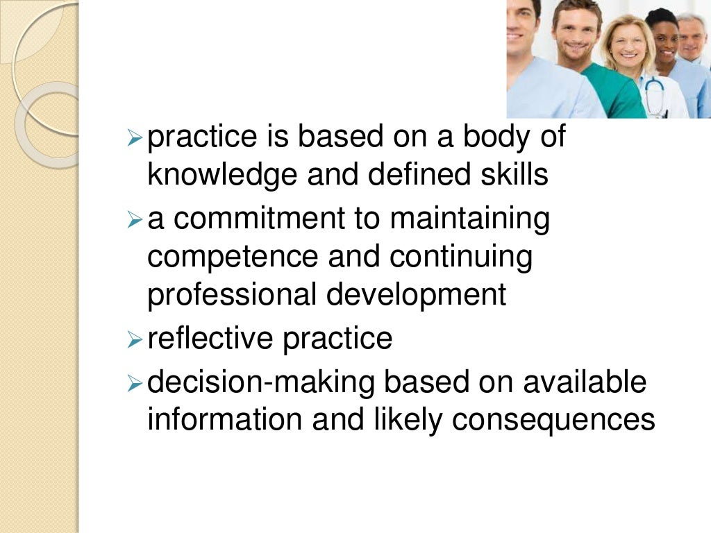 Role and responsibilities of an allied health professional