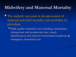 Role Care of midwife maternal and child health centers .ppt