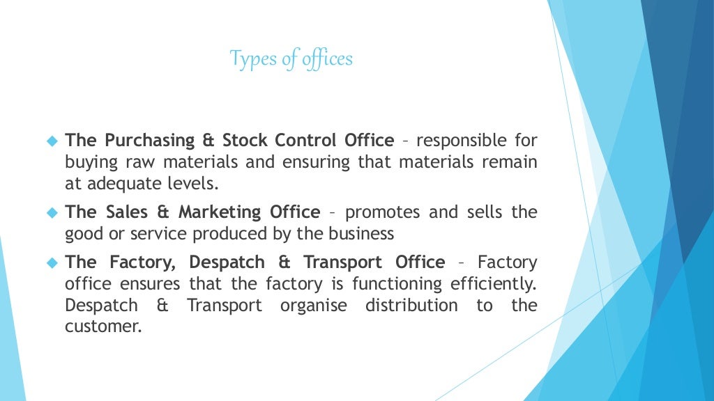 Role & functions of the office