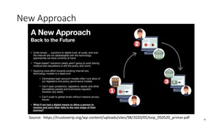 New Approach
Source: https://trustoverip.org/wp-content/uploads/sites/98/2020/05/toip_050520_primer.pdf 37
 