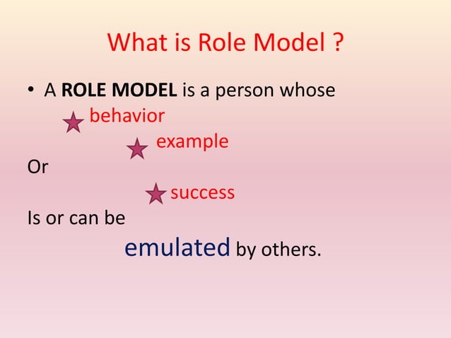 Role model | PPT