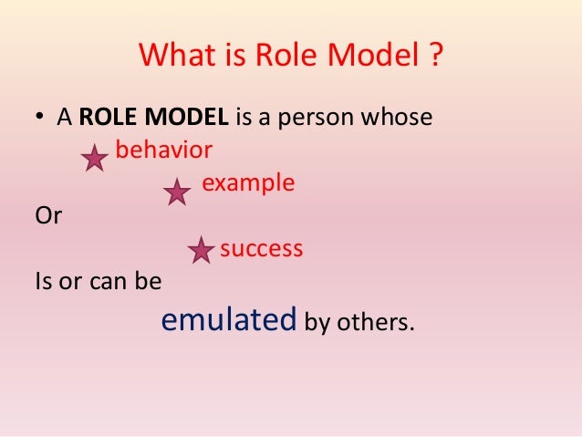 what is a good role model definition