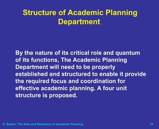 Role of academic planning in nigerian university system | PPT
