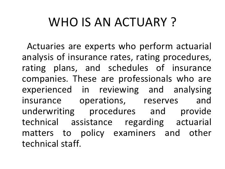 what is an actuarial