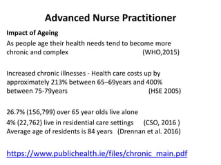 Role of Advanced Nurse Practitioner in Gerontological Nursing | PDF