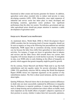 Role of Agriculture and Rural Development in Poverty Alleviation | PDF