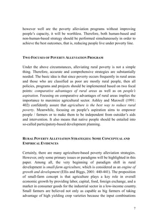 Role of Agriculture and Rural Development in Poverty Alleviation | PDF