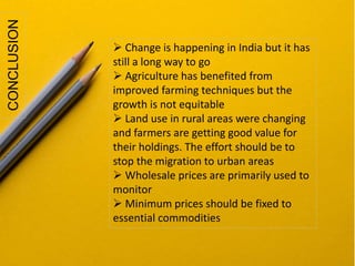 Role of agriculture in Indian economy | PPTX