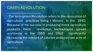 Role of agriculture in indian economy | PPTX