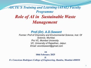 Role of AI In Sustainable Waste Management.pptx