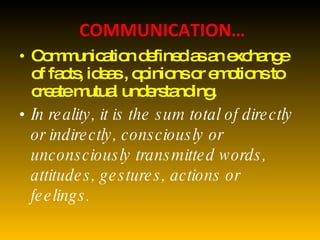 Role Of A Manager In Communication
