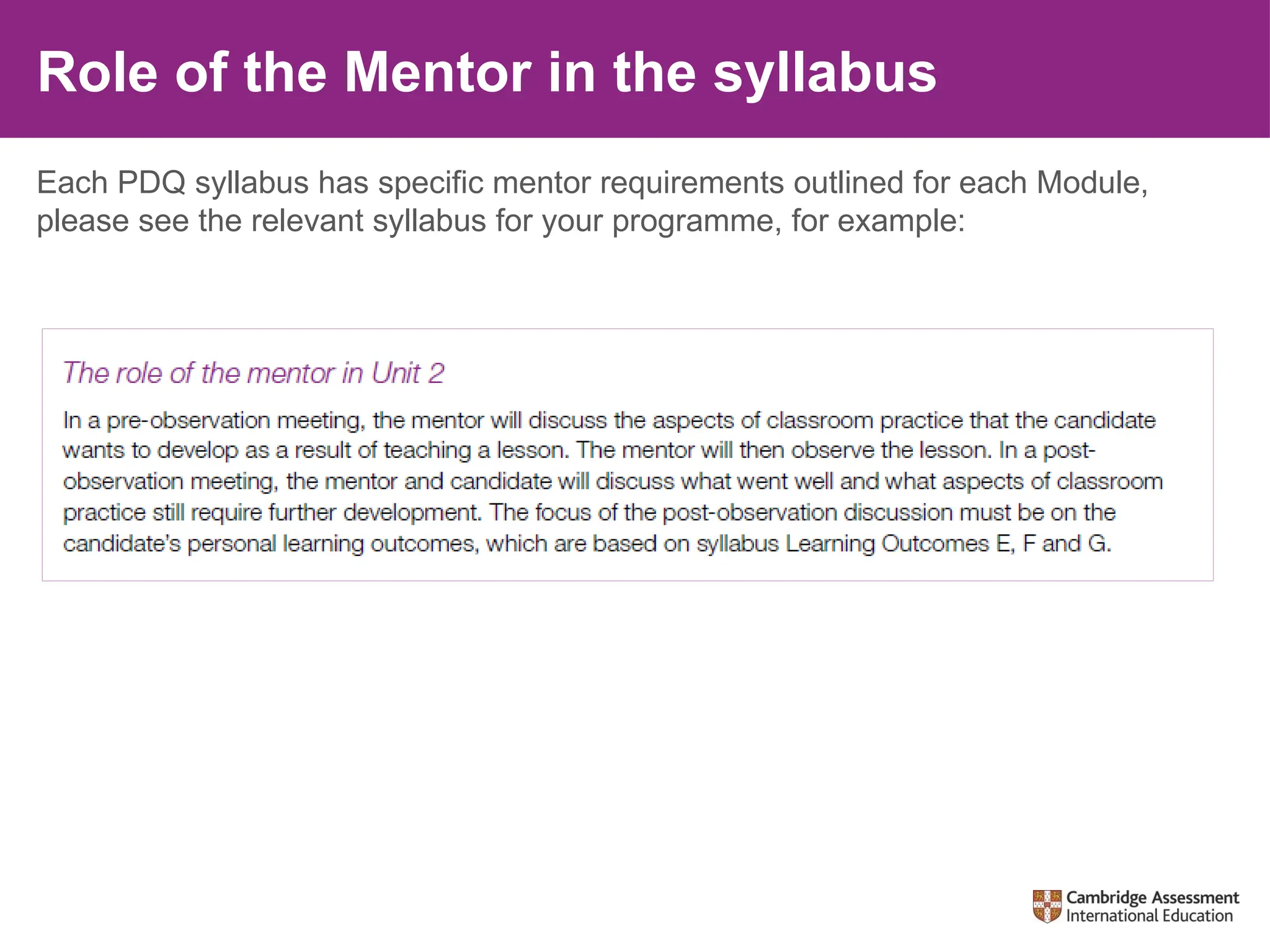 Role of a mentor pdq british council powerpoint ppt