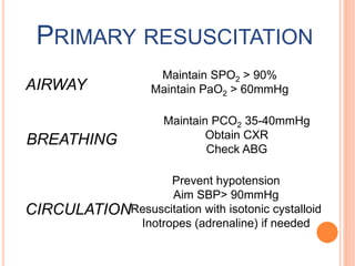 Head Injury Pao2 Management of Head Injury | PPTX