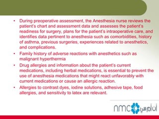 Role of anesthesia nurse in operation theatre | PPTX