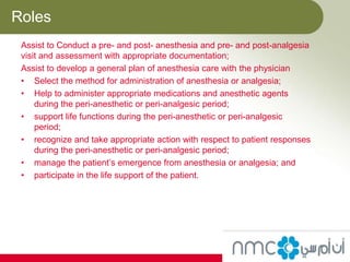 Role Of Anesthesia Nurse In Operation Theatre