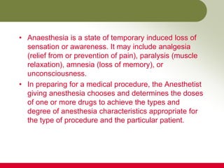 Role Of Anesthesia Nurse In Operation Theatre
