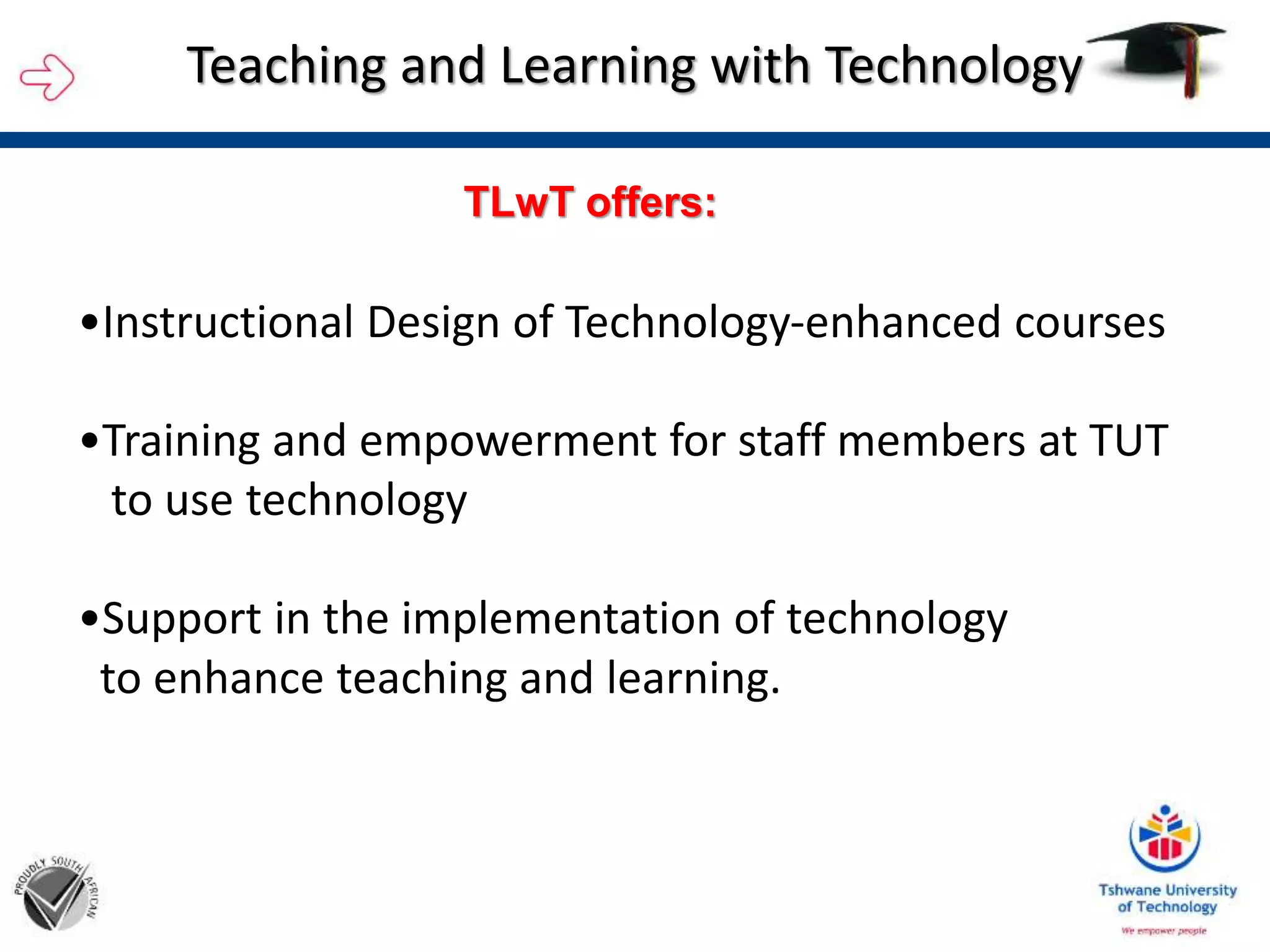 Role of an Instructional Designer (ID) at TUT | PPTX