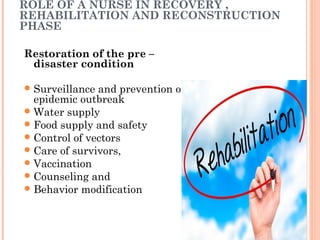 Role Of A Nurse In Disaster Management