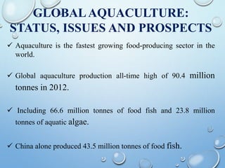 Role of aquaculture in rural development | PPTX