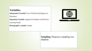 Role of Artificial Intelligence in Supporting Students with Diverse ...