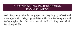The Role of Teacher in teaching art teacher.pptx