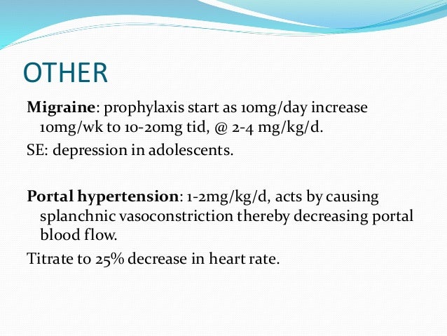 Atenolol Dosing Pediatrics