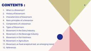 Role of biosensors in modern food analysis | PPTX
