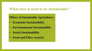 Role of biotechnology in creating sustainable agriculture(presentation ...