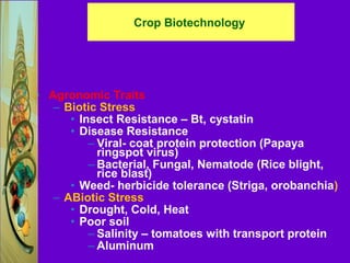 Role of biotechnology - gene silencing in plant disease control | PPT