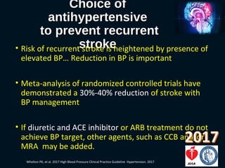 Role of Blood Pressure in Recurrent Stroke | PPT