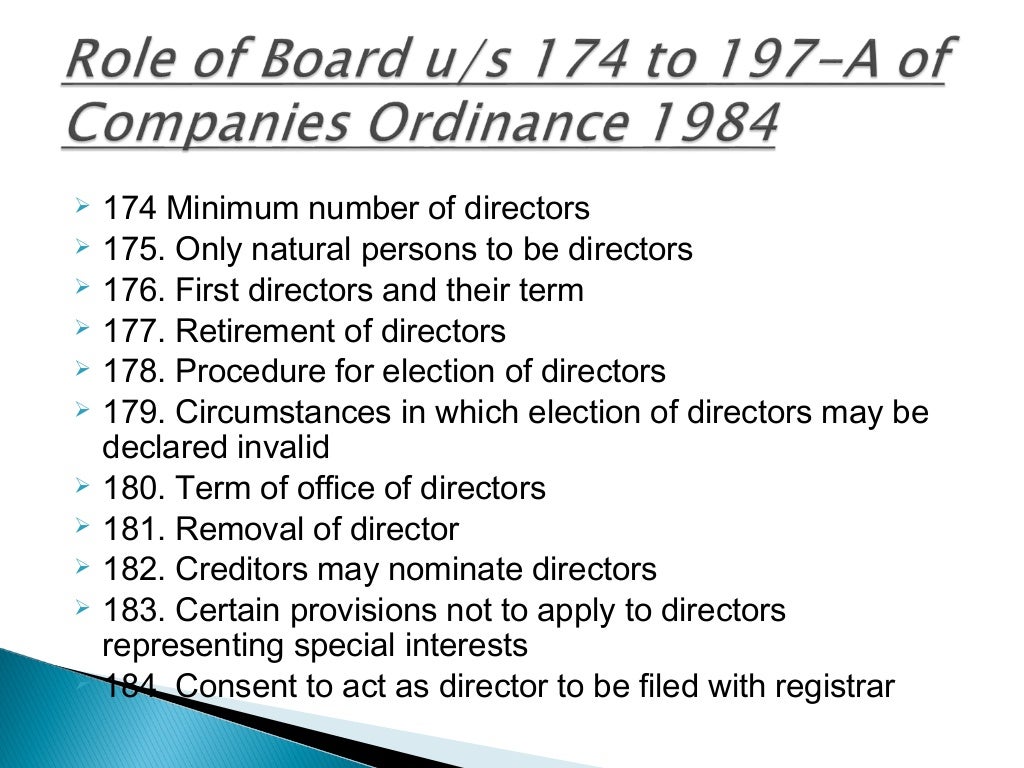 Role of board of directors Corporate Governance