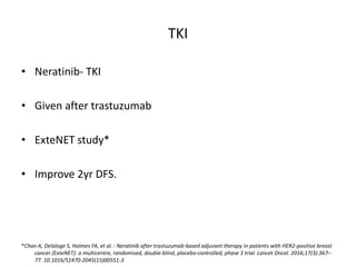 Extenet Study Role of brca, her2 neu and newer agents | PPTX