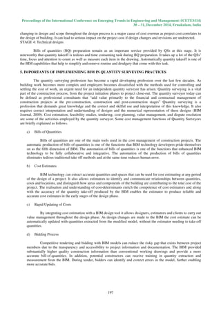 Role of building information modelling bim in quantity surveying ...