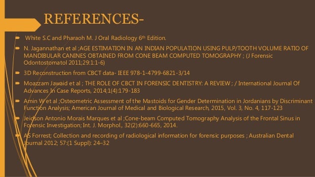 Digital radiological research in forensic dental investigation case studies