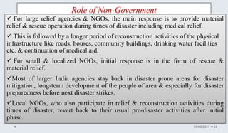 Role Of Central Government In Disaster Management In India