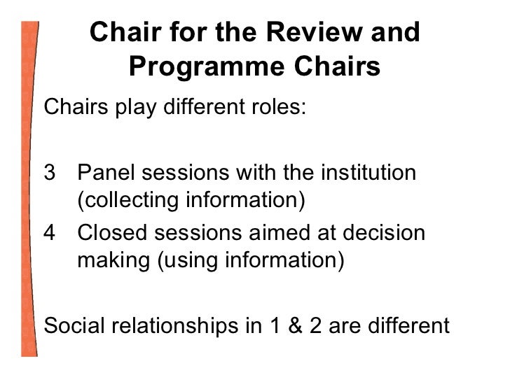 Role of chair