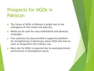 Role of charity and govt towards NGOs in pakistan | PPTX