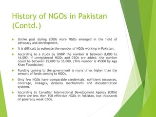 Role of charity and govt towards NGOs in pakistan | PPTX