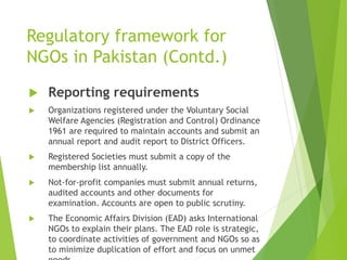 Role of charity and govt towards NGOs in pakistan | PPTX