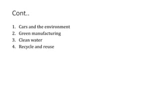Role of chemical engineer in environment | PPTX