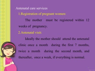 Role of community health nurse in maternal and child health care | PPT