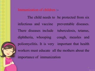 Role of community health nurse in maternal and child health care | PPT