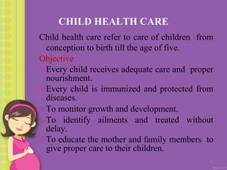 Role Of Community Health Nurse In Maternal And Child Health Care