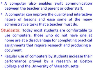 Role of computers in Engineering Education | PPT | Internet for ...