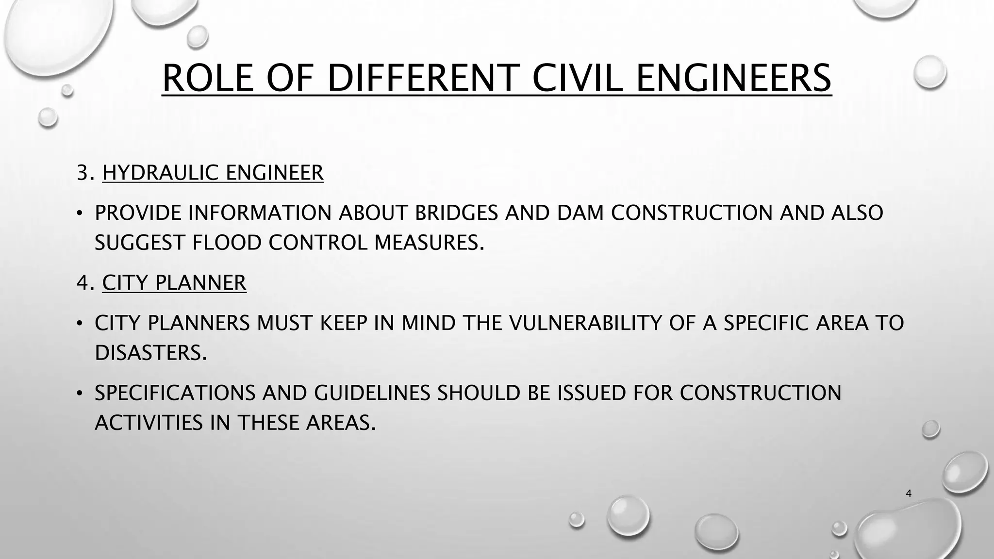 Role of civil engineer in disaster management | PPTX