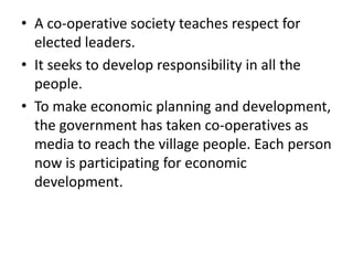 Role Of Co Operative