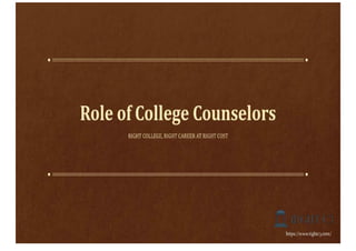 Role Of College Admissions Counselor