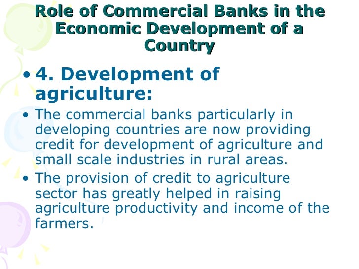 Role of commercial banks in economic development of pakistan pdf