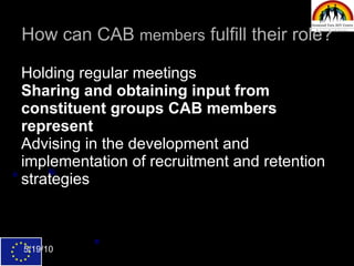Role Of Community Advisory Board | ODP
